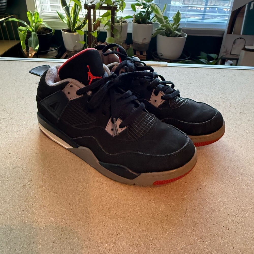 Jordan Nike Black and Red Sneakers